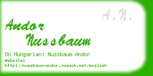 andor nussbaum business card